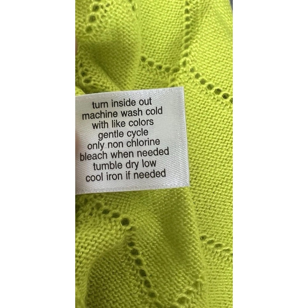 New Lane Bryant Belted Cardigan Sweater 14/16 Neon Green Acrylic  $59.95 MSRP - Picture 8 of 9